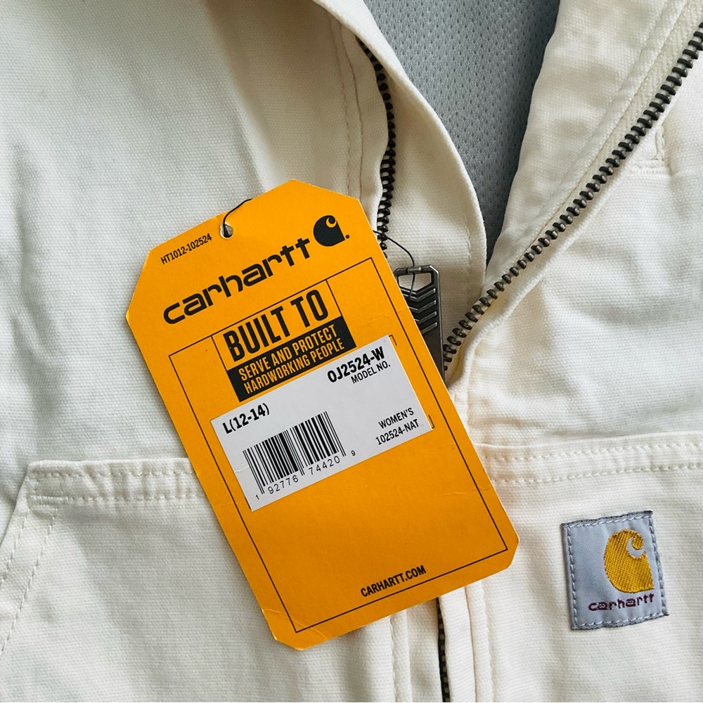 Carhartt Women's Cream Zip-Front Bomber Jacket - Picture 8 of 8